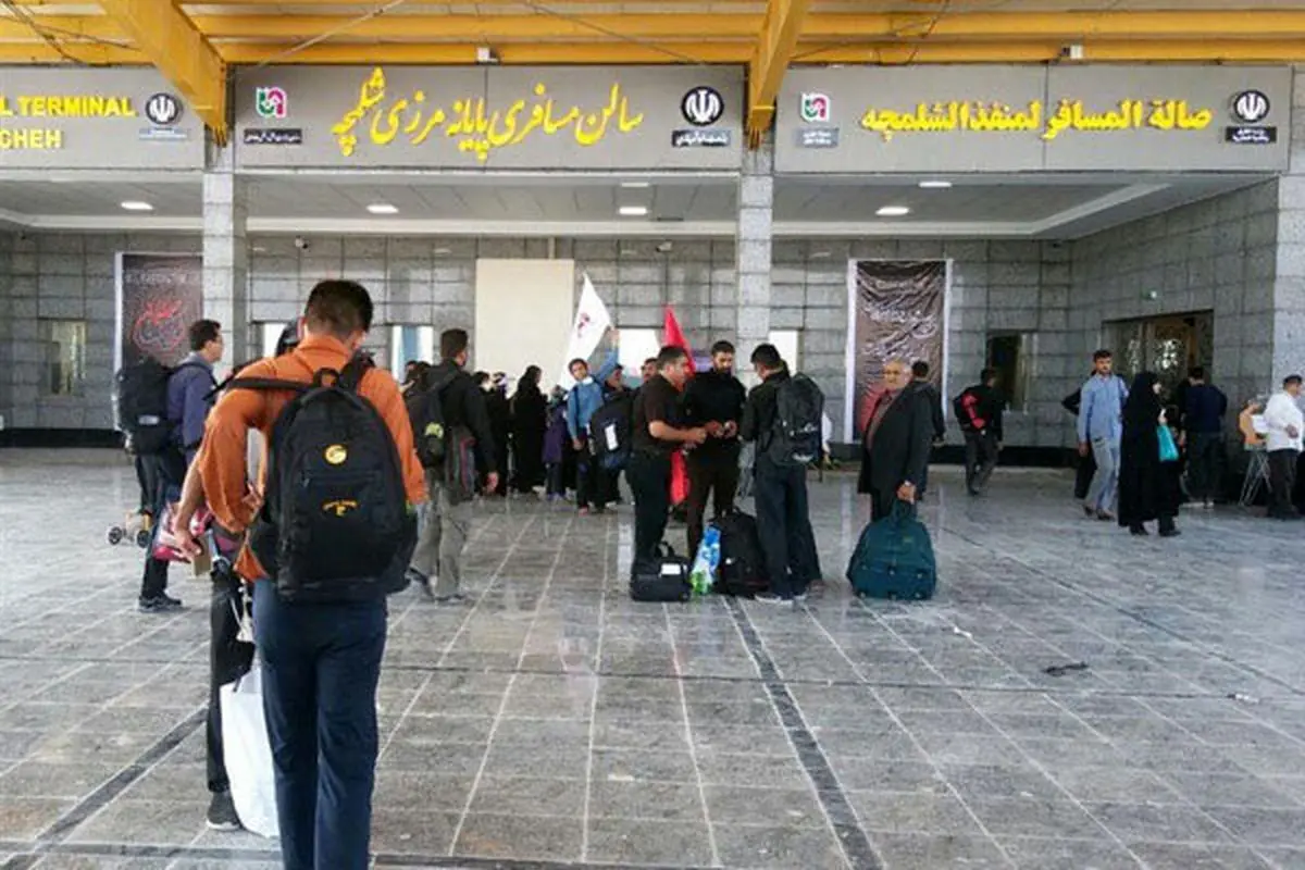 تردد زائران اربعین حسینی از مرز شلمچه تردد زائران اربعین حسینی از مرز شلمچه